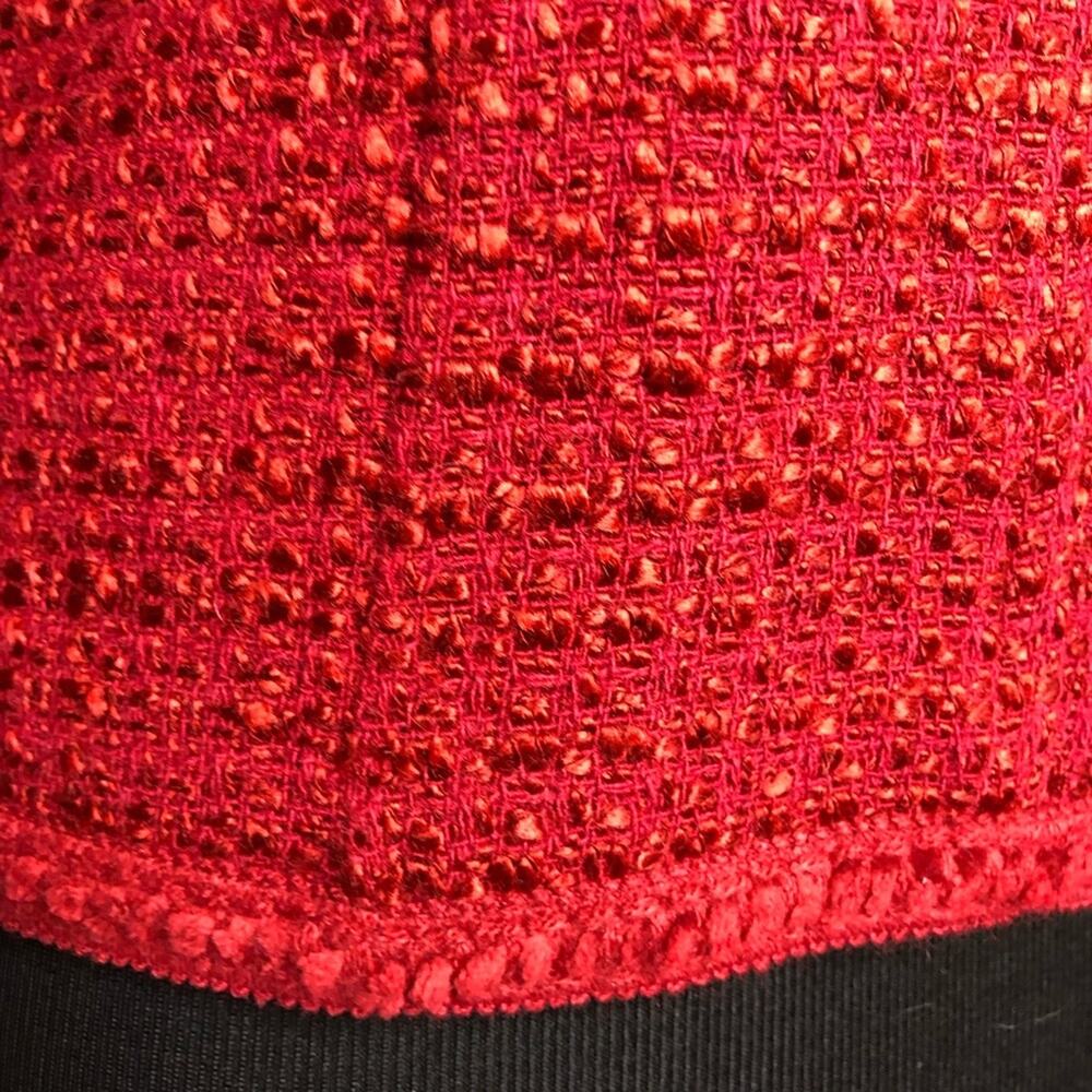 Pendleton red bouchle knit wool blend blazer size… - image 13